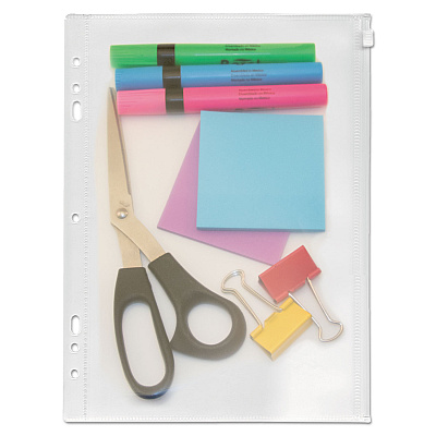 Angler's Zip-All Ring Binder Pocket, 8.5 x 11, Clear (AVTANG52)