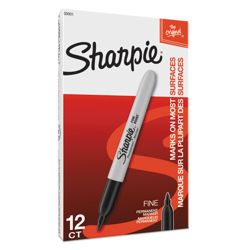 Sharpie Fine Tip Permanent Marker, Fine Bullet Tip, Black (30001EA)