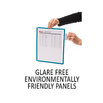 Durable VARIO Magnetic Wall Reference System, 5 Panels, 10 Pockets, Assorted Borders (DBL576200)