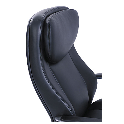 La-Z-Boy Commercial 2000 Big/Tall Executive Chair, Supports Up to 400 lb, 20.5" to 23.5" Seat Height, Black Seat/Back, Silver Base (LZB48968)