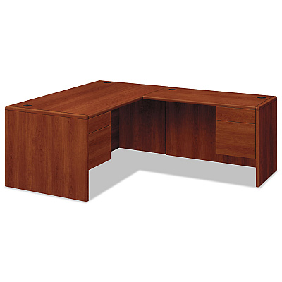 HON 10700 "L" Workstation Return, Right 3/4 Pedestal, 48w x 24d x 29.5h, Cognac (HON10715RCO)