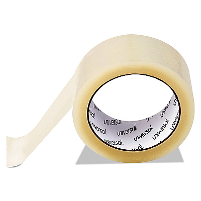 Universal Heavy-Duty Box Sealing Tape, 3" Core, 1.88" x 54.6 yds, Clear, 6/Pack (UNV93000)