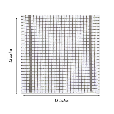 Sc Classic Checkered Dishcloth 13x13 Grey, Pack Of 8 (P-SC-CHK-DC-GRY)