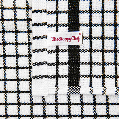 Sc Classic Checkered Dishcloth 13x13 Black, Pack Of 8 (P-SC-CHK-DC-BLK)
