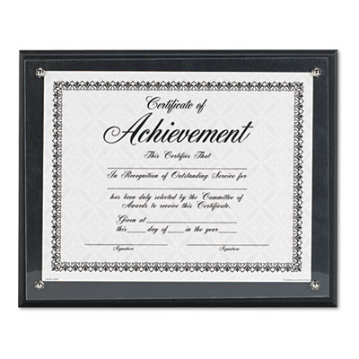 DAX Award Plaque, Wood/Acrylic Frame, Up to 8.5 x 11, Black (DAXN15908NT)