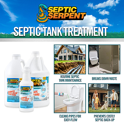 Septic Serpent Septic Tank Cleaner 32 Oz (1 Quart), Case Of 12 (SEPTIC-32)