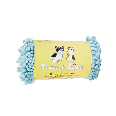 Chenille Pet Mitts 14x24 Aqua, 1 Each (PNP-PM-14X24-AQ)