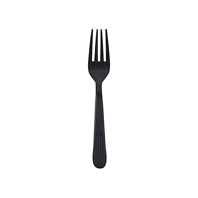 Heavy Weight Polypropylene Unwrapped Fork, Black (1000 Per Case), Case Of 1000 (CPPHWFKBKE1)