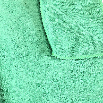 Smart Choice Microfiber Cloths 12x12 20gm Green, Pack Of 12 (P915115G)