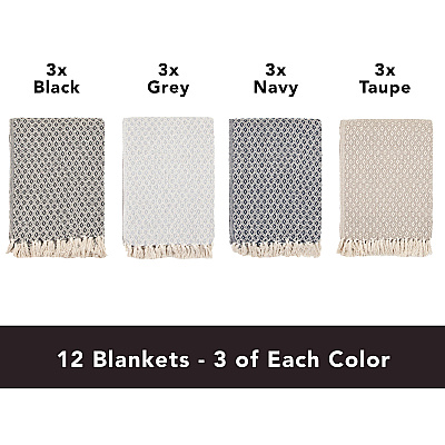 Common Ground Throw 50x70 Diamond Pattern, Case Of 12 (THROW-DIA-50X70-CS)