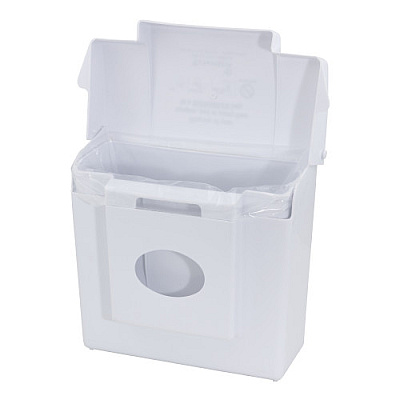 HOSPECO Combination Receptacle Dispenser, White Plastic, 11.5"x9.75"x5.625", 1 Each, 6/mc (CDW)