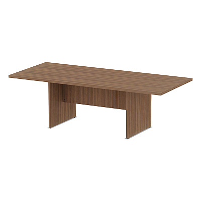 Alera Valencia Series Conference Table, Rectangular, 94.5w x 41.38d x 29.5h, Modern Walnut (ALEVA719642WA)