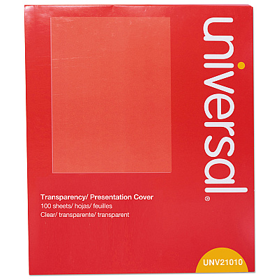 Universal Black and White Laser Printer Transparency Film, 8.5 x 11, 100/Pack (UNV21010)