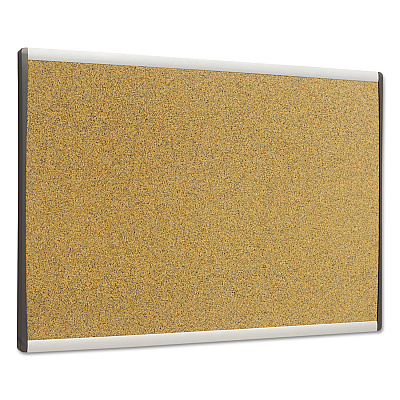 Quartet ARC Frame Cubicle Cork Board, 24 x 14, Tan Surface, Silver Aluminum Frame (QRTARCB2414)