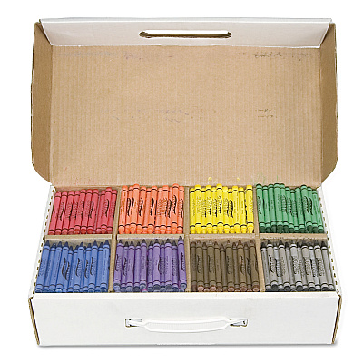Prang Crayons Made with Soy, 100 Each of 8 Colors, 800/Carton (DIX32350)