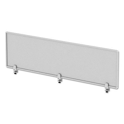 Alera Polycarbonate Privacy Panel, 65w x 0.5d x 18h, Silver/Clear (ALEPP6518)