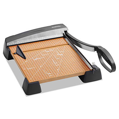 X-ACTO Heavy-Duty Wood Base Guillotine Trimmer, 12 Sheets, 12" Cut Length, 12 x 12 (EPI26312LMR)