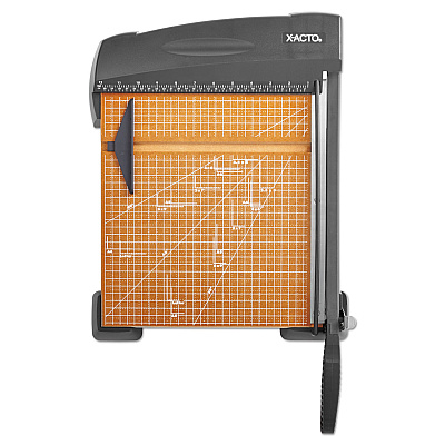 X-ACTO Heavy-Duty Wood Base Guillotine Trimmer, 12 Sheets, 12" Cut Length, 12 x 12 (EPI26312LMR)
