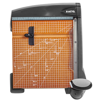 X-ACTO 12-Sheet Laser Guillotine Trimmer, 2" Cut Length, Wood Base, 12 x 12 (EPI26642LMR)