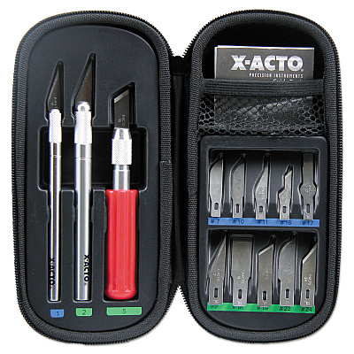 X-ACTO Knife Set, 3 Knives, 10 Blades, Carrying Case (EPIX5285)