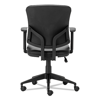 Alera Everyday Task Office Chair, Bonded Leather Seat/Back, Supports Up to 275 lb, 17.6" to 21.5" Seat Height, Black (ALETE4819)