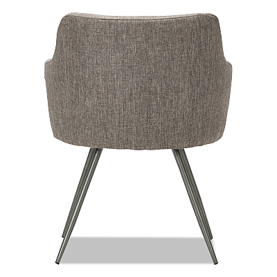 Alera Captain Series Guest Chair, 23.8" x 24.6" x 30.1", Gray Tweed Seat, Gray Tweed Back, Chrome Base (ALECS4351)