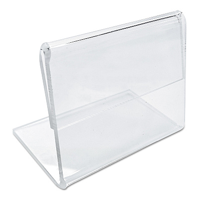 Universal Mini Table-Top Sign, 1.5 x 2, Clear (UNV76861)