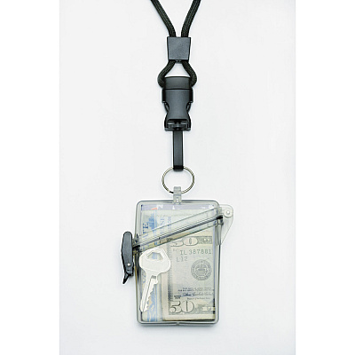 AbilityOne 8455016259782, SKILCRAFT Waterproof Multiple ID Holder with Lanyard, Clear, Dozen