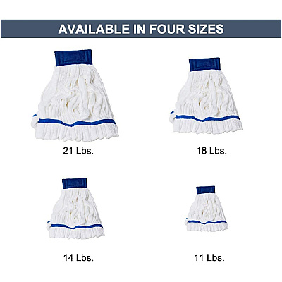 Microfiber Tube Mop - 11oz, White, 1 Each (PNP600011W)
