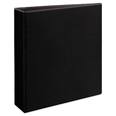 Avery Heavy-Duty Non Stick View Binder with DuraHinge and Slant Rings, 3 Rings, 2" Capacity, 11 x 8.5, Black, (5500) (AVE05500)