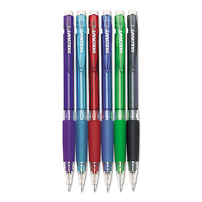 AbilityOne 7520015654870, SKILCRAFT Prism Mechanical Pencil, 0.5 mm, Black Lead, Assorted Barrel Colors, Dozen