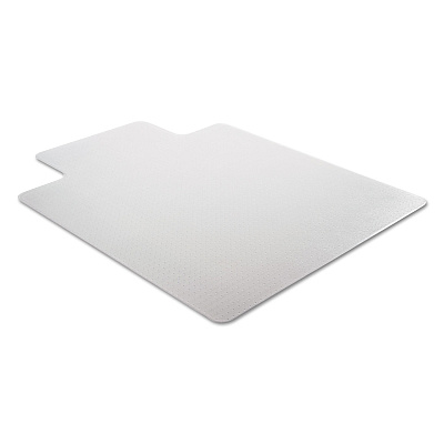 Alera Occasional Use Studded Chair Mat for Flat Pile Carpet, 36 x 48, Lipped, Clear (ALEMAT3648CFPL)