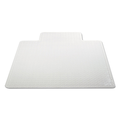 Alera Occasional Use Studded Chair Mat for Flat Pile Carpet, 36 x 48, Lipped, Clear (ALEMAT3648CFPL)