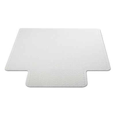 Alera Occasional Use Studded Chair Mat for Flat Pile Carpet, 36 x 48, Lipped, Clear (ALEMAT3648CFPL)