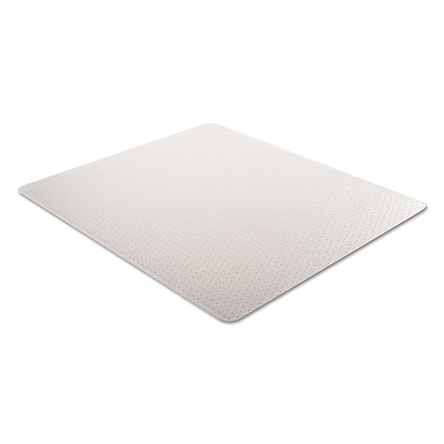 Alera Occasional Use Studded Chair Mat for Flat Pile Carpet, 46 x 60, Rectangular, Clear (ALEMAT4660CFPR)