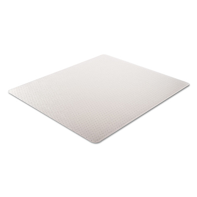 Alera Occasional Use Studded Chair Mat for Flat Pile Carpet, 46 x 60, Rectangular, Clear (ALEMAT4660CFPR)