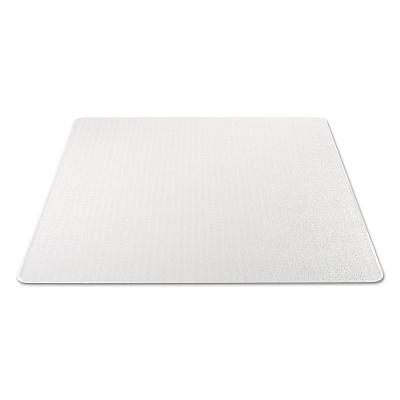 Alera Occasional Use Studded Chair Mat for Flat Pile Carpet, 46 x 60, Rectangular, Clear (ALEMAT4660CFPR)