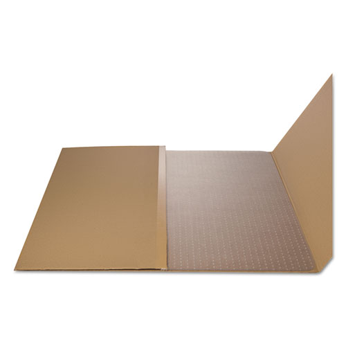 Alera Occasional Use Studded Chair Mat for Flat Pile Carpet, 46 x 60, Rectangular, Clear (MAT4660CFPR)