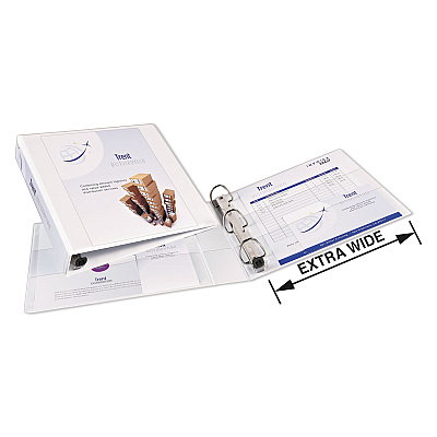 Avery Heavy-Duty View Binder with DuraHinge, One Touch EZD Rings/Extra-Wide Cover, 3 Ring, 1.5" Capacity, 11 x 8.5, White, (1319) (AVE01319)