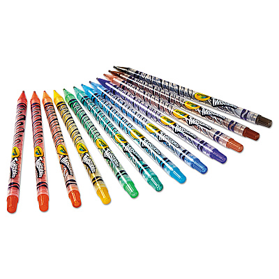 Crayola Twistables Colored Pencils, 2 mm, 2B, Assorted Lead and Barrel Colors, Dozen (687408)