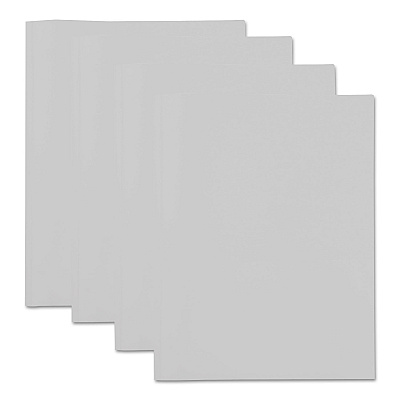 Universal Plastic Twin-Pocket Report Covers with Three-Prong Fastener, 11 x 8.5, White/White, 10/Pack (UNV20554)