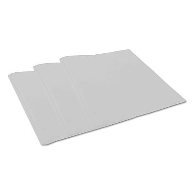 Universal Plastic Twin-Pocket Report Covers with Three-Prong Fastener, 11 x 8.5, White/White, 10/Pack (UNV20554)