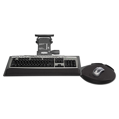 Kelly Computer Supply Leverless Lift N Lock Keyboard Tray, 19w x 10d, Black (KCS69575)