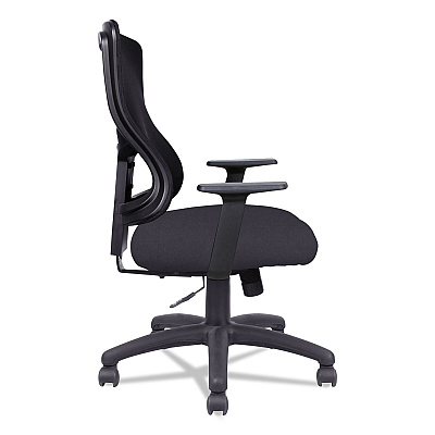 Alera Elusion II Series Mesh Mid-Back Swivel/Tilt Chair, Supports Up to 275 lb, 18.11" to 21.77" Seat Height, Black (ALEELT4214B)