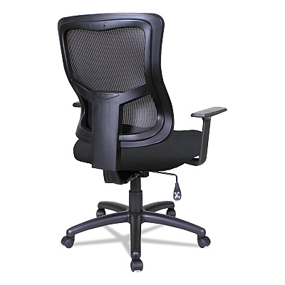 Alera Elusion II Series Mesh Mid-Back Swivel/Tilt Chair, Supports Up to 275 lb, 18.11" to 21.77" Seat Height, Black (ALEELT4214B)