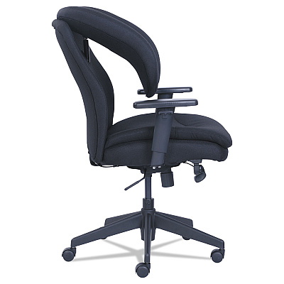 SertaPedic Cosset Ergonomic Task Chair, Supports Up to 275 lb, 19.5" to 22.5" Seat Height, Black (SRJ48967A)