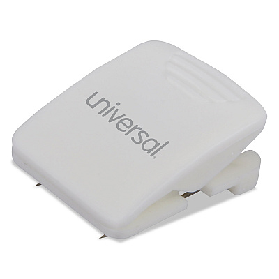 Universal Fabric Panel Wall Clips, 25 Sheet Capacity, White, 20/Pack (UNV21271)