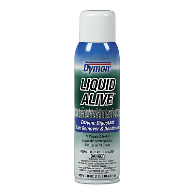 Dymon LIQUID ALIVE Carpet Cleaner/Deodorizer, 20 oz Aerosol Spray, 12/Carton (ITW33420)