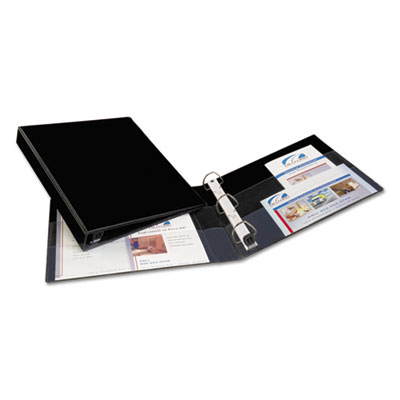 Avery Heavy-Duty Non-View Binder with DuraHinge and One Touch EZD Rings, 3 Rings, 1" Capacity, 11 x 8.5, Black (AVE79989)