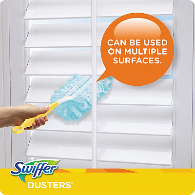 Swiffer Refill Dusters, Dust Lock Fiber, 2" x 6", Light Blue, 18/Box, 4 Boxes/Carton (PGC99036)